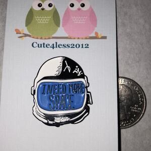 I Need My Space Mask Pin Brooch